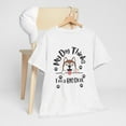 thumbnail image 3 of White Cotton T Shirt for Her,Husky Dog Lovers T Shirt,Handmade gift for Dad, 3 of 13