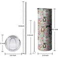 thumbnail image 5 of 20oz Cute Pitbull Terriers Dog and Flower Skinny Tumblers Stainless Steel Tumbler with Lid and Straw,Vacuum Insulated Double Wall Travel Tumbler Cups with Cleaning Brush for Coffee,Tea, 5 of 6