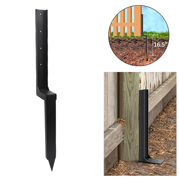 Fence Post Anchor Ground Stake, 31.7 Inch Heavy Duty Fence Post Repair Kit for Wood Support