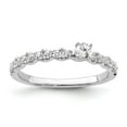 thumbnail image 1 of Diamond2Deal 14k Bague Promesse/bracelet Complet en Or Blanc pour Femmes Taille 7, 1 of 1
