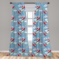 thumbnail image 5 of Ambesonne Airplane Curtains, Airships Present Boxes, Pair of 28"x95", Multicolor, 5 of 5
