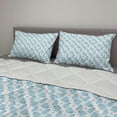 thumbnail image 2 of Animal Cartoon Comforter & Sham Bedding Set, Happy Smiling Pattern with Dots Animal, 3 pcs Duvet Set Microfiber Filling Quilt, 5 Sizes, Pale Blue Sky Blue White, by Ambesonne, 2 of 4