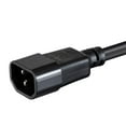 thumbnail image 3 of Monoprice Heavy Duty Extension Cord - 2 Feet - Black | IEC 60320 C14 to IEC 60320 C13, 14AWG, 15A, SJT, 100-250V, 3 of 6