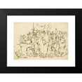 thumbnail image 2 of Giovanni Domenico Tiepolo 24x18 Black Modern Framed Museum Art Print Titled - A Crowd of Persons in Antique Roman or Oriental Dress, Gathering at a Pagan Altar (ca. 1743), 2 of 5