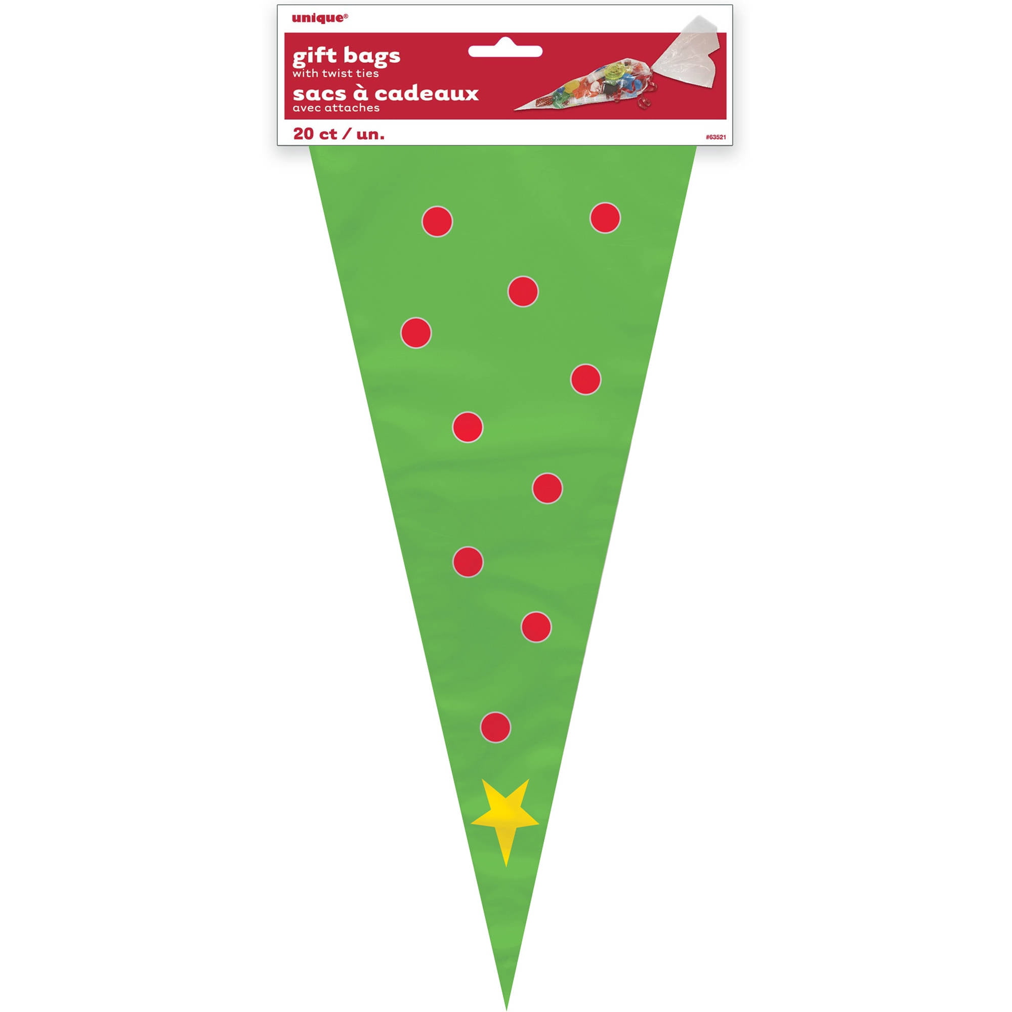 christmas cellophane cone bolsas
