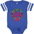 thumbnail image 3 of Inktastic Merry Christmas Wreath with Red Bow and Ornaments Boys or Girls Baby Bodysuit, 3 of 5