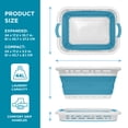 thumbnail image 6 of BLACK + DECKER Collapsible Laundry Basket with Handles, Space-Saving Design, Teal, 6 of 7