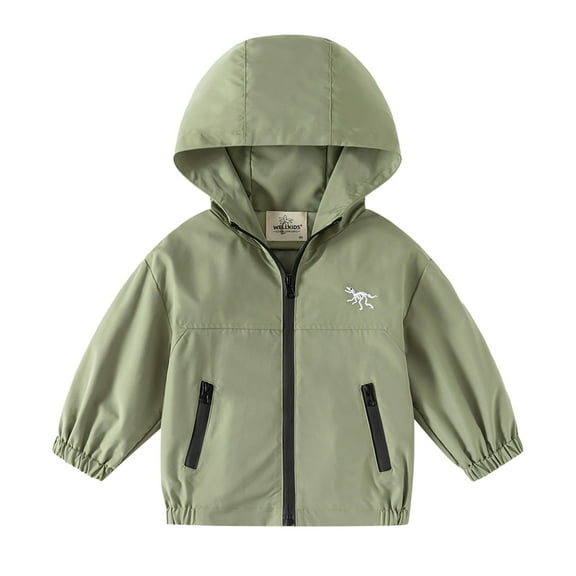TAIAOJING Toddler Kids 2025 New Thin Hooded Casual Windbreaker For Boys Stylish Baby Child Daliywear 12-18 Months