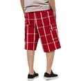 thumbnail image 2 of Shaka Wear Men's Relaxed Fit Plaid Cargo Shorts S~5XL, 2 of 4