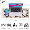 thumbnail image 5 of Long Mouse Pads for Desk,Beige Cow Head Pattern Desk Mats on Top Of Desks, Desk Mouse Pad Extra Large with 3mm Non-Slip Base and Stitched Edge for Gaming,Office,Work,Home 31.5"x11.8", 5 of 6