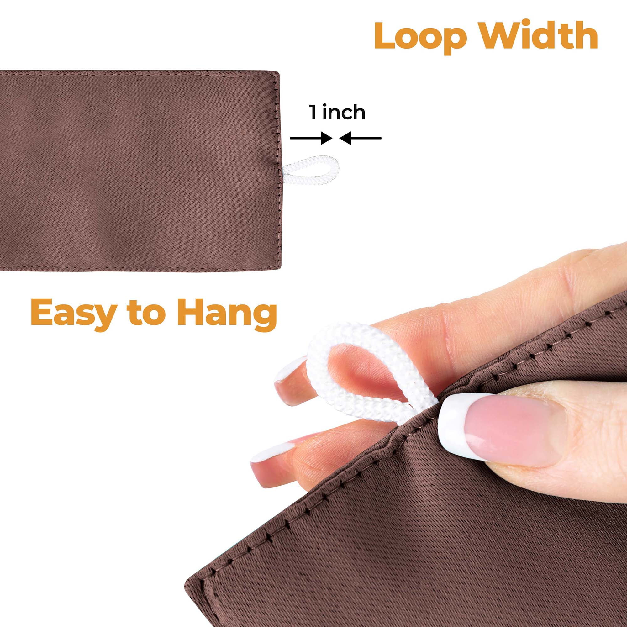Superior Blackout Solid Light Filtering Grommet Curtain Panel Set, 46" x 96", Cappuccino