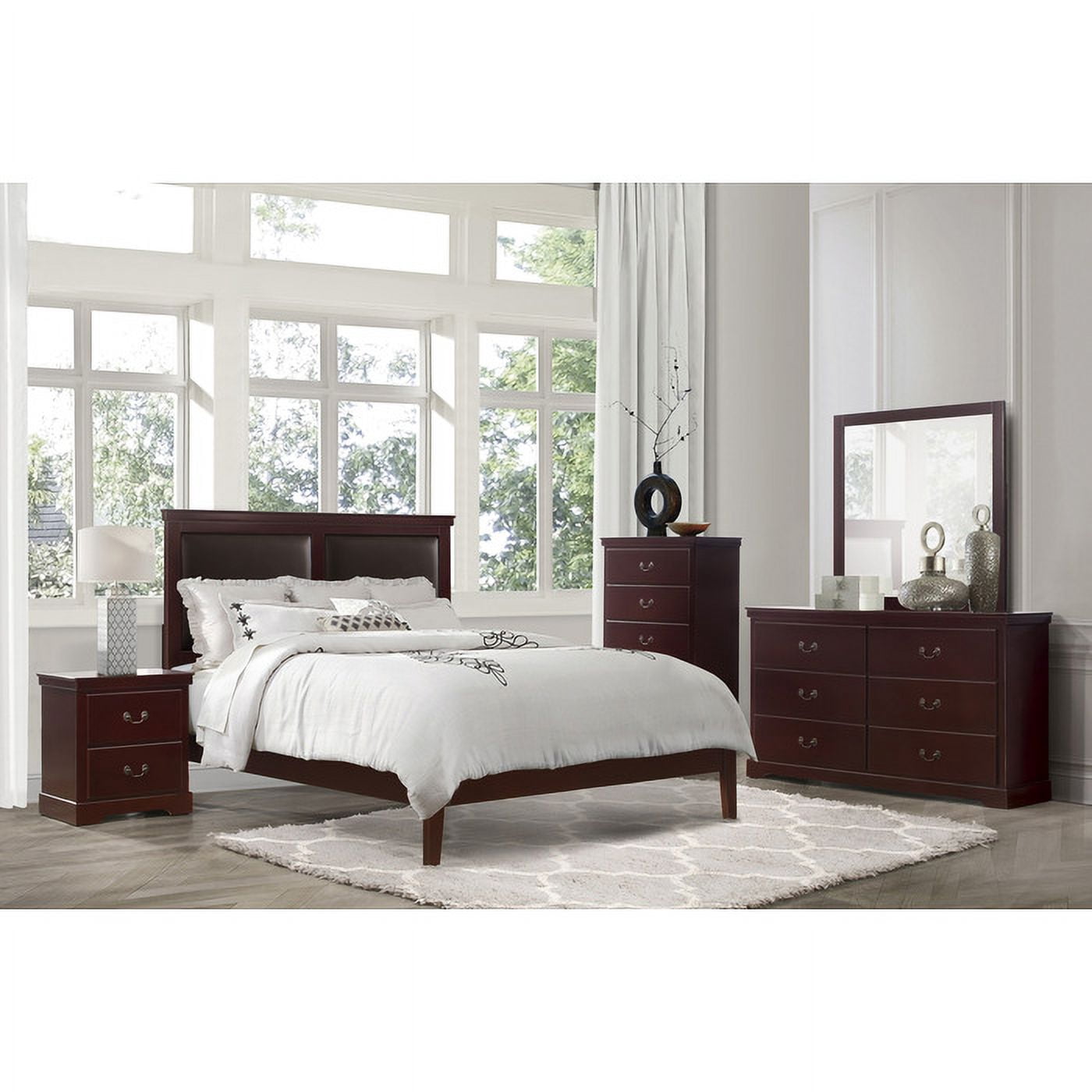 Lexicon Seabright 5 Drawers Traditional Wood Chest in Cherry