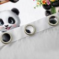 thumbnail image 4 of Castle Fairy Kawaii Panda Black Out Curtains for Kids Children,Cartoon Animal Curtains Pack of 2 (42x63 Each),Green Leaves Chic Flowers Bedroom Curtains,Super Cozy Room Decor, 4 of 6