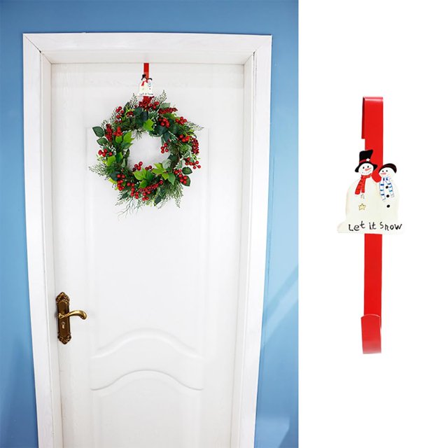 Colgadores de coronas navideñas sobre la puerta Ganchos de corona de metal Ganchos decorativos para decoración de fiestas navideñas Puerta de pared de oficina en casa