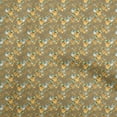thumbnail image 1 of oneOone Soie Tabby Gamboge Jaune Tissu Récolte Matière de Robe Tissu Imprimé Tissu au Yard 42 Pouces de Large, 1 of 4