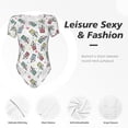 thumbnail image 5 of Picia Milk Tea Womens One Piece Swimsuits Modest Tummy Control Bathing Suits Lace Up Slimming Swim Suit-X-Large, 5 of 9