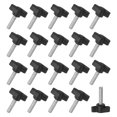 thumbnail image 1 of Paquete de 20 tornillos de pulgar, perillas de ala en forma de T M6x25mm, perillas de T de acero al carbono para uso industrial, 1 of 1