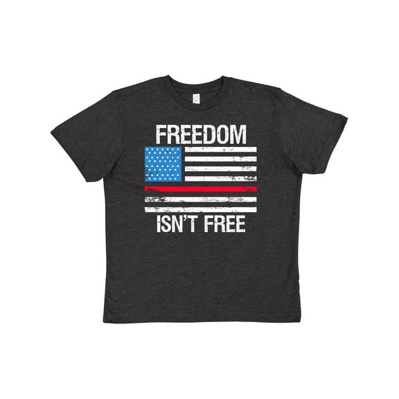 Inktastic Grunge American Flag Freedom Isn't Free Youth T-Shirt
