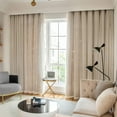 thumbnail image 2 of DBOZE Beige Blackout Curtain, 63” x 103” (2 Panels), 2 of 4