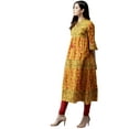 thumbnail image 2 of eloria Women's Fashion Stylish Paisley Printed Anarkali Kurti With Half Sleeves, 2 of 5