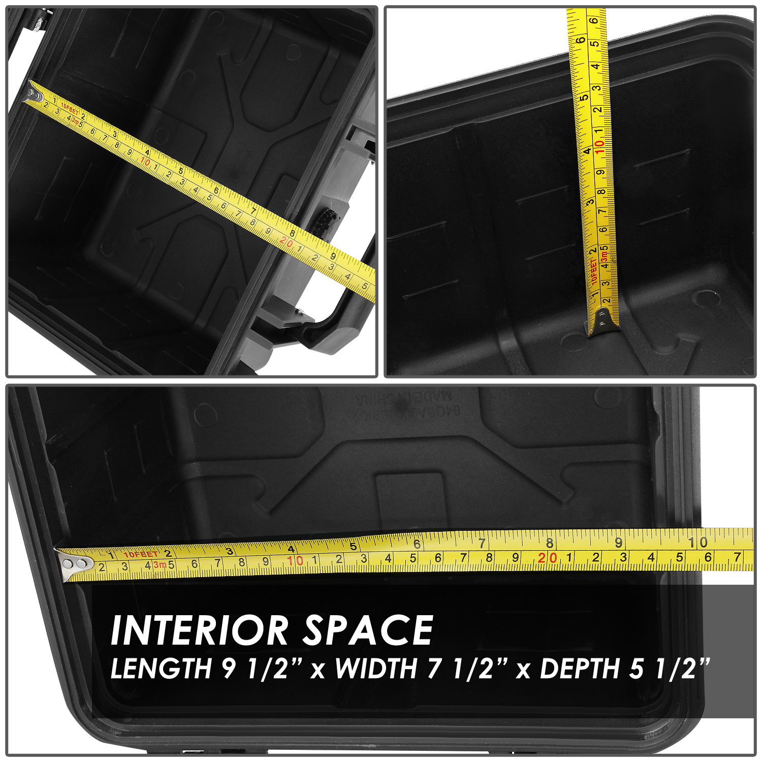 DNA Motoring Graded Card Storage Box Heavy Duty Weatherproof with Foam Insert One Touch Deep Travel Size