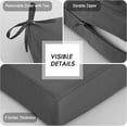 thumbnail image 5 of Gasee 3 Pack of Outdoor Seat Cushion Replacement Set Suitable for 4 Pieces of Wicker Rattan Furniture Set Sofa Chair (36x18x2, 18x18x2), Only Cover, 5 of 6