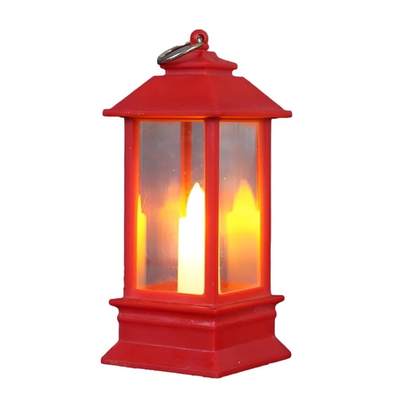 HIBIBUD Glass Solar Lantern Outdoor Waterproof,Metal Lantern Decorative for Patio Front Porch Garden Backyard Tabletop,Red