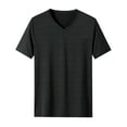 thumbnail image 1 of BOBOGOJP T-Shirts à Manches Courtes pour Hommes T-Shirts à Manches Courtes Col Rond Confortables (Noir,TG), 1 of 3