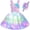 A01237-Pueple, variant on Jurebecia Girls Princess Dress 9-10 Years, Sparkly Tutu Costume for Birthday Party, Halloween, Christmas, Fancy Outfit with Tiara & Gloves