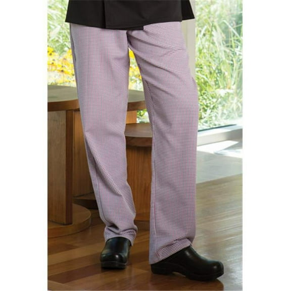 Vtex 4101-3301 Black & White Pinstripe Womens Chef Pant, Extra Small