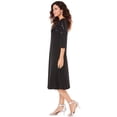 thumbnail image 3 of Roaman's Women's Plus Size 3/4 Sleeve Embellished Boatneck Dress, 3 of 6