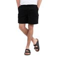 thumbnail image 4 of Men's 6" Elastic Waist Twill Cargo Shorts, Black, M, 4 of 5