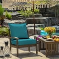 thumbnail image 3 of ARDEN Outdoor Deep Seat Cushion Set, 24 x 24, Water Repellant, Fade Resistant, Deep Seat Bottom and Back Cushion for Chair, Sofa, and Couch, Lake Blue Leala, 3 of 13
