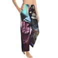thumbnail image 6 of Salouo Skeleton Cool Street Fashion Print Women's Pajama Pants Casual Loose Sweatpants PJs Flowy Pants Drawstring Palazzo for Women Wide Leg Pants Lounge Pajama -XX-Large, 6 of 8