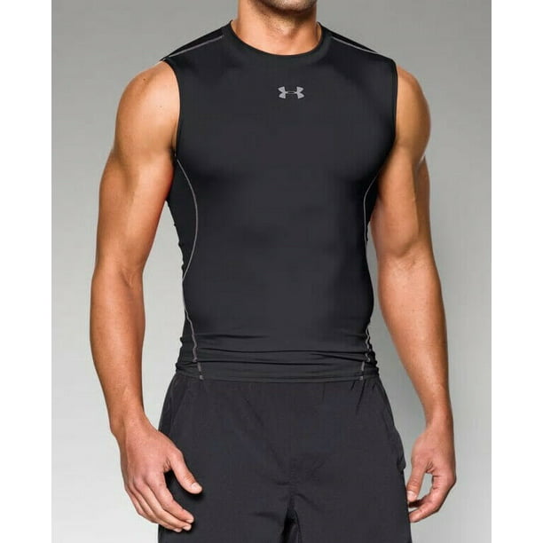 Armour HeatGear Armour Short Sleeve Compression Shirt 1257468-001 Black - Walmart.com