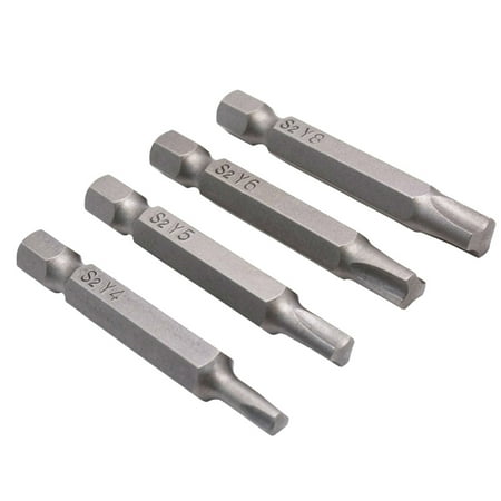 

4 Pcs Magnetic Triangle Head Screwdriver Bits for Anti-theft Screws Hex Set