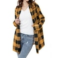 thumbnail image 2 of Pimelu Women's Open Front Cardigan Buffalo Plaid Shirt Cardigan Sweater Jacket Coats Spring Cardigan for Women Womens Plaid Jacket Shirts Spring Ladies Outerwear Tops, 2 of 7