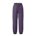 thumbnail image 5 of Hudaneo Womens Pants Lightweight Cargo Pants for Womens Zip-Off Trekking Trousers Waterproof Joggers Hiking Pants, Dark Purple XXL, 5 of 6