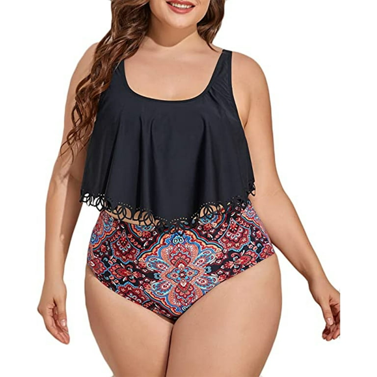 Women's plus cheap size swimwear walmart