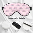 thumbnail image 4 of PAYOHTO Pink Rainbow and Heart Soft Sleep Mask Comfort Pure Silk Eye Cover for Travel Office Camping, 4 of 7