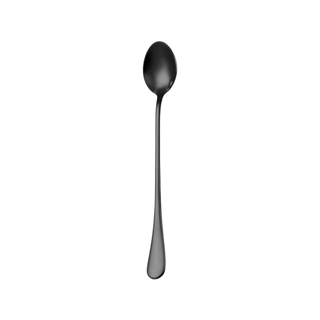 Bewildely Cucharas de mango largo de acero inoxidable, bonita cucharadita de café, mezcla para beber, postre, cuchara para helado, accesorios de Mostrada tipo 9