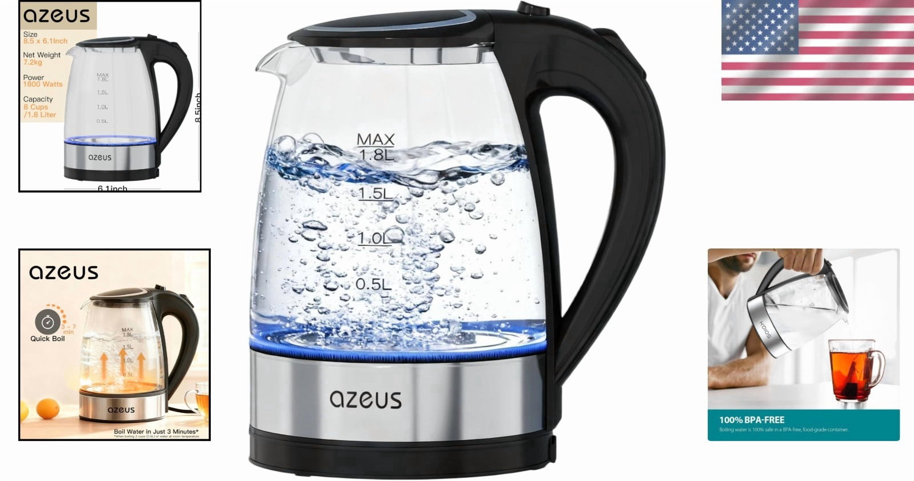 1.8L Electric Water Kettle - Rapid Boiling, Auto Shut-Off, Stylish Steel Design