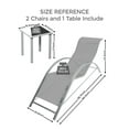 thumbnail image 3 of Luku Outdoor Sun Lounger Set (3 Chairs), Patio Chaise Lounge with Backrest – All-Weather Pool & Beach Recliner, Lightweights Tanning Chair for Deck, Balcony, Lawn, 3 of 7