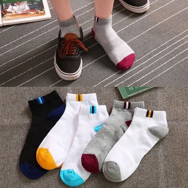 Calcetines de algodón de verano para mujer Calcetines para hombre Calcetines náuticos para mujer Calcetines cortos de doble aguja para hombre Calcetines