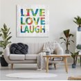thumbnail image 2 of Stupell Industries Live Love Laugh Sentiment Bold Abstract Paint Typography, 36 x 36, Designed by Jamie MacDowell, 2 of 6