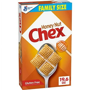 Chex Honey NutCereal, Gluten Free Breakfast Cereal, Made with Whole Grain, Family Size, 19.6 OZ