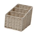 thumbnail image 2 of Cesta de almacenamiento de 3 compartimentos hecha a mano, práctico organizador de escritorio, contenedor de artículos pequeños para dormitorio, estant Beige, 2 of 8