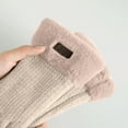 thumbnail image 4 of Xfvqtps Womens Touchscreen Gloves Plush Wrist Edge Plaid Thickened Solid Color Simplicity Hand Warmers Comfortable Soft Elegant Thermal Windproof Snow Winter Mittens Beige, 4 of 5