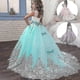 thumbnail image 1 of Girls Lace Long Prom Gowns Bridesmaid Kids Dresses For Girls Teens Girl Party Dress Kids Princess Evening Formal Wedding Vestido, 1 of 4
