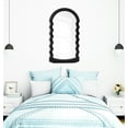 thumbnail image 6 of 24 x 44" Arched Black Wavy Wood Frame Mirror, 6 of 6